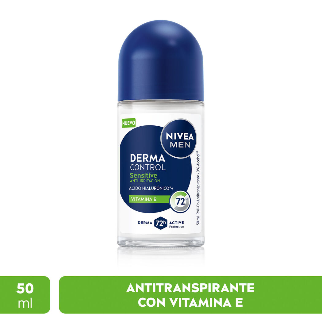 NIVEA MEN Desodorante Roll On Derma Control Sensitive 50ml