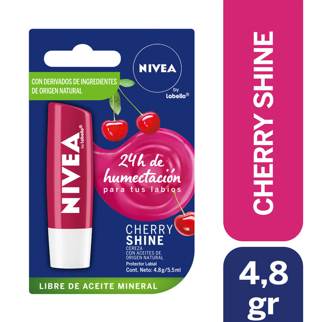 NIVEA Bálsamo Labial Fruity Shine Cereza 4,8gr