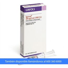 Igamad 300mcg/2ml Inmunoglobulina Anti Rho Inyectable 1 Jeringa Prellenada