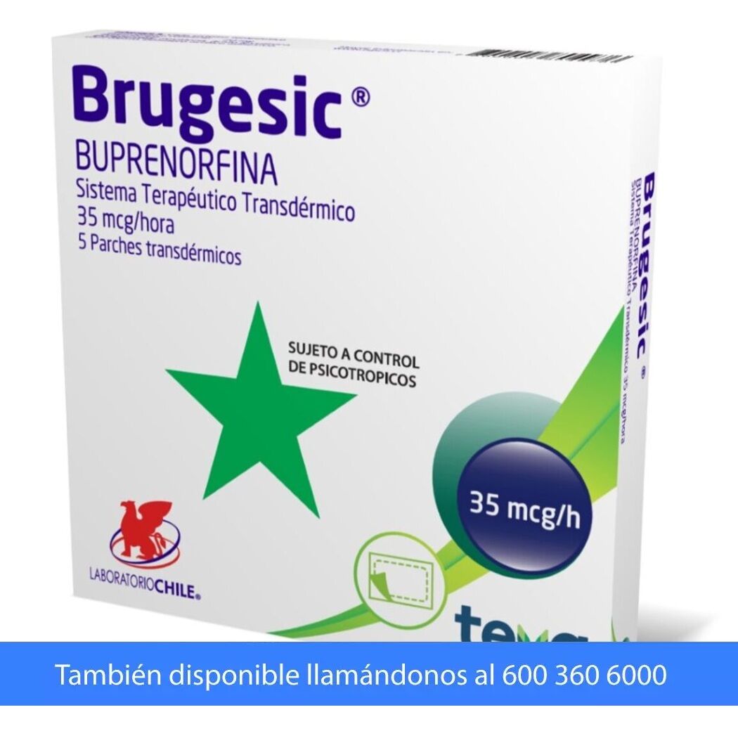 Brugesic Buprenorfina 35mcg/h 5 Parches