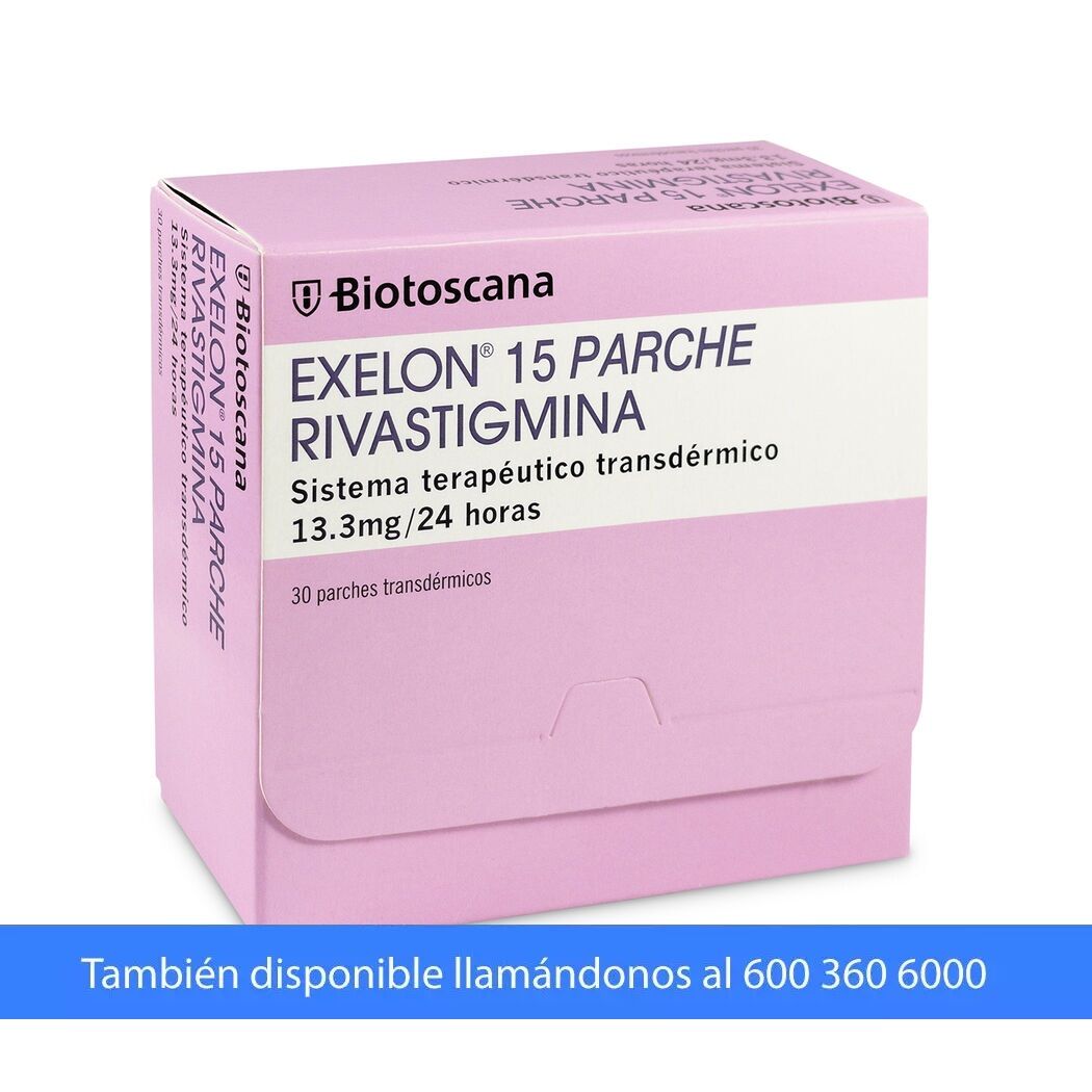 Exelon 15 Rivastigmina 13.3mg 30 Parches Transdérmicos