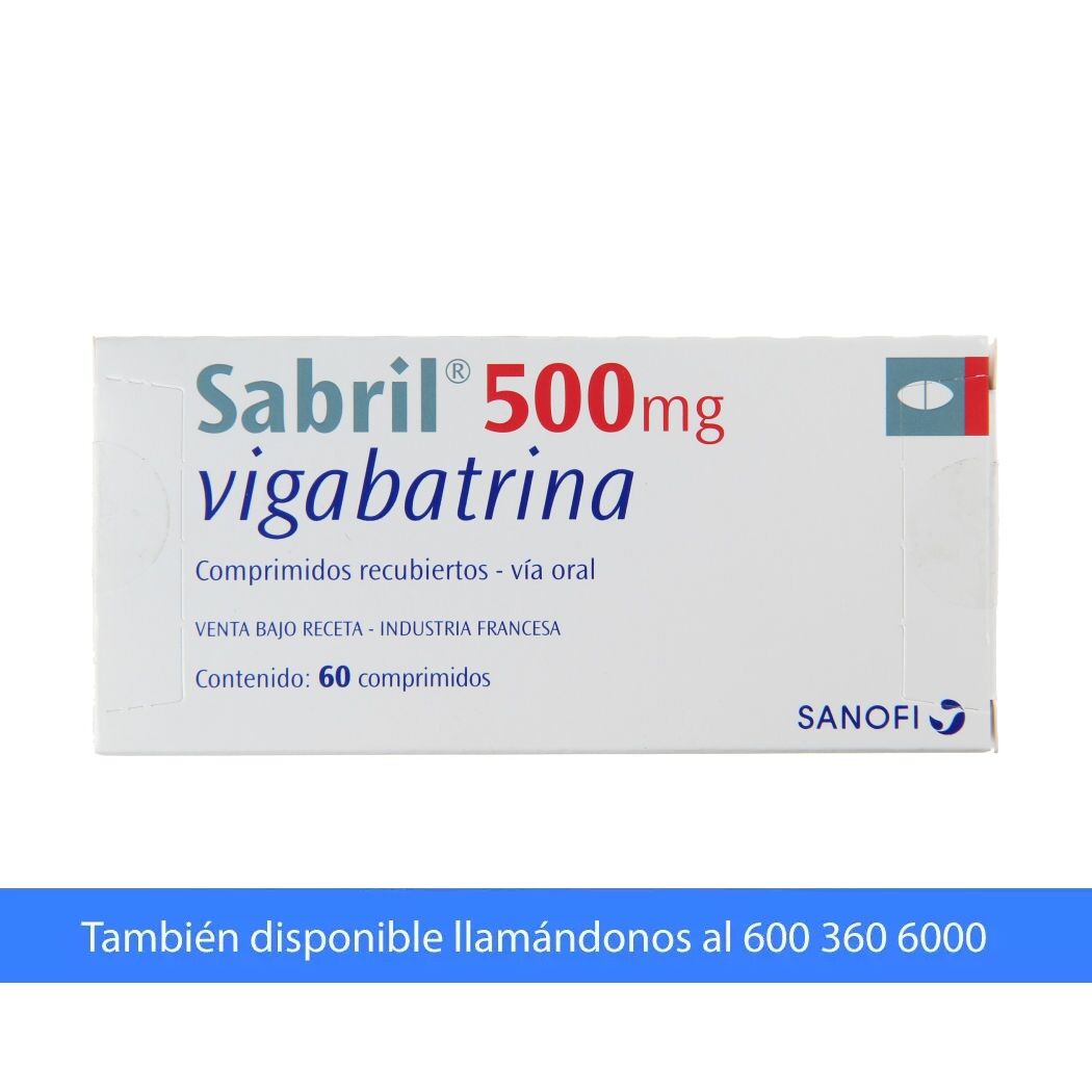 Sabril Vigabatrina 500mg 60 Comprimidos Recubiertos