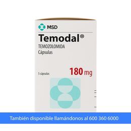 Temodal Temozolomida 140mg 5 Cápsulas
