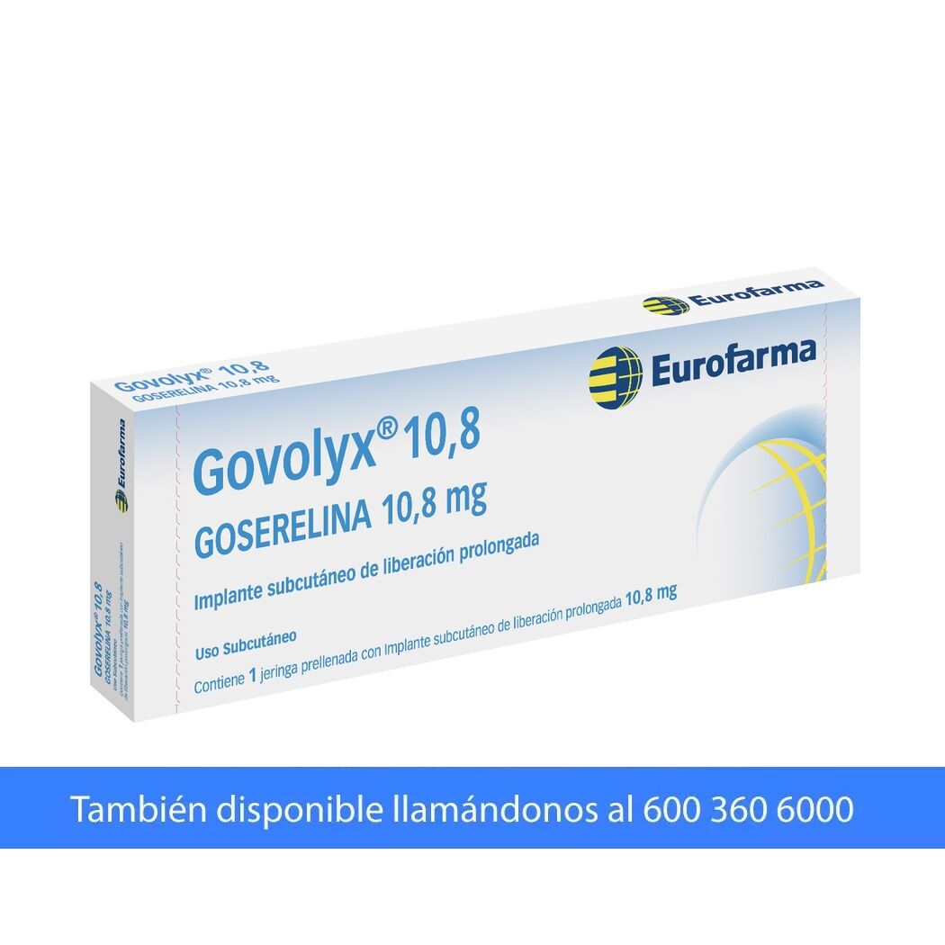 Govolyx Goserelina 10.8mg Implante Subcutáneo 1 Jeringa Prellenada
