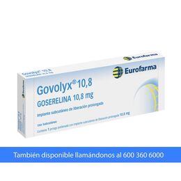 Govolyx Goserelina 10.8mg Implante Subcutáneo 1 Jeringa Prellenada