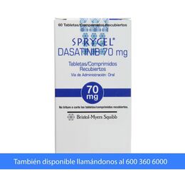 Sprycel Dasatinib 70mg 60 Comprimidos Recubiertos
