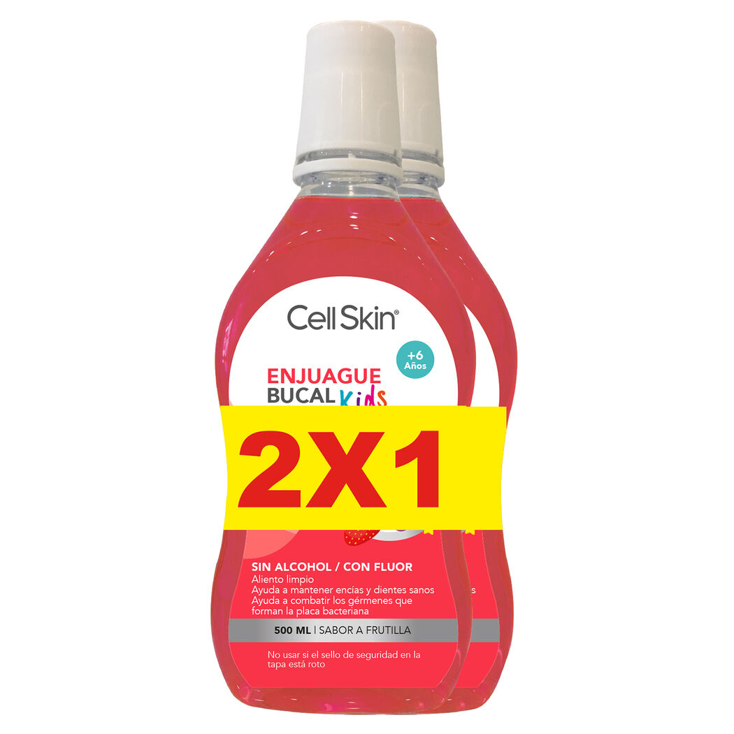 Pack Cell Skin Enjuague Bucal Kids 2x 500ml