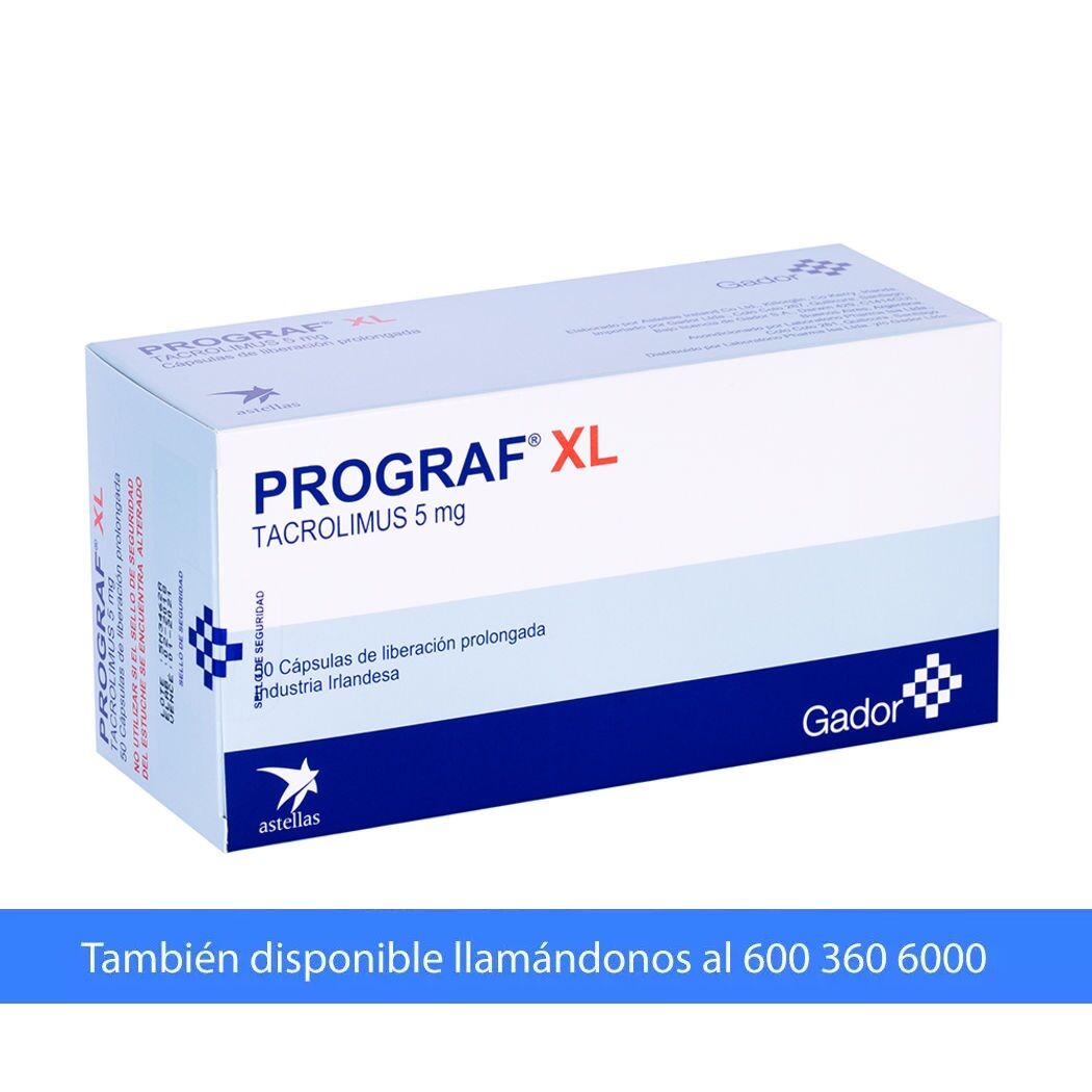 Prograf XL (R) Tacrolimus 5mg 50 Cápsulas