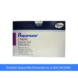 Rapamune Sirolimus 1mg/ml Solución Oral 60ml