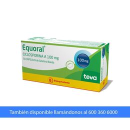 Equoral (B) Ciclosporina 100mg 50 Cápsulas Blandas