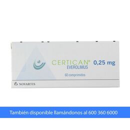 Certican Everolimus 0.25mg 60 Comprimidos