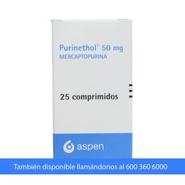 Purinethol Mercaptopurina 50mg 25 Comprimidos