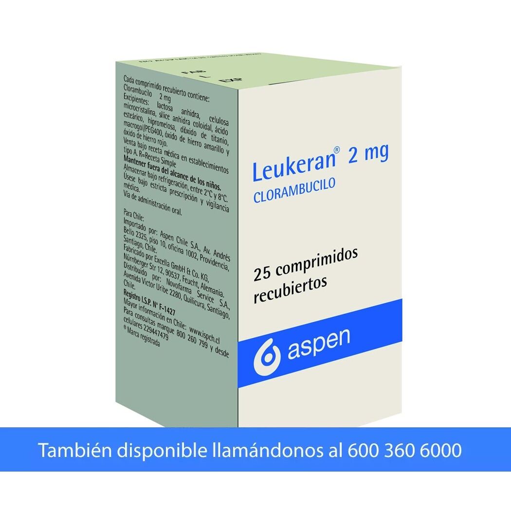 Leukeran Clorambucilo 2mg 25 Comprimidos