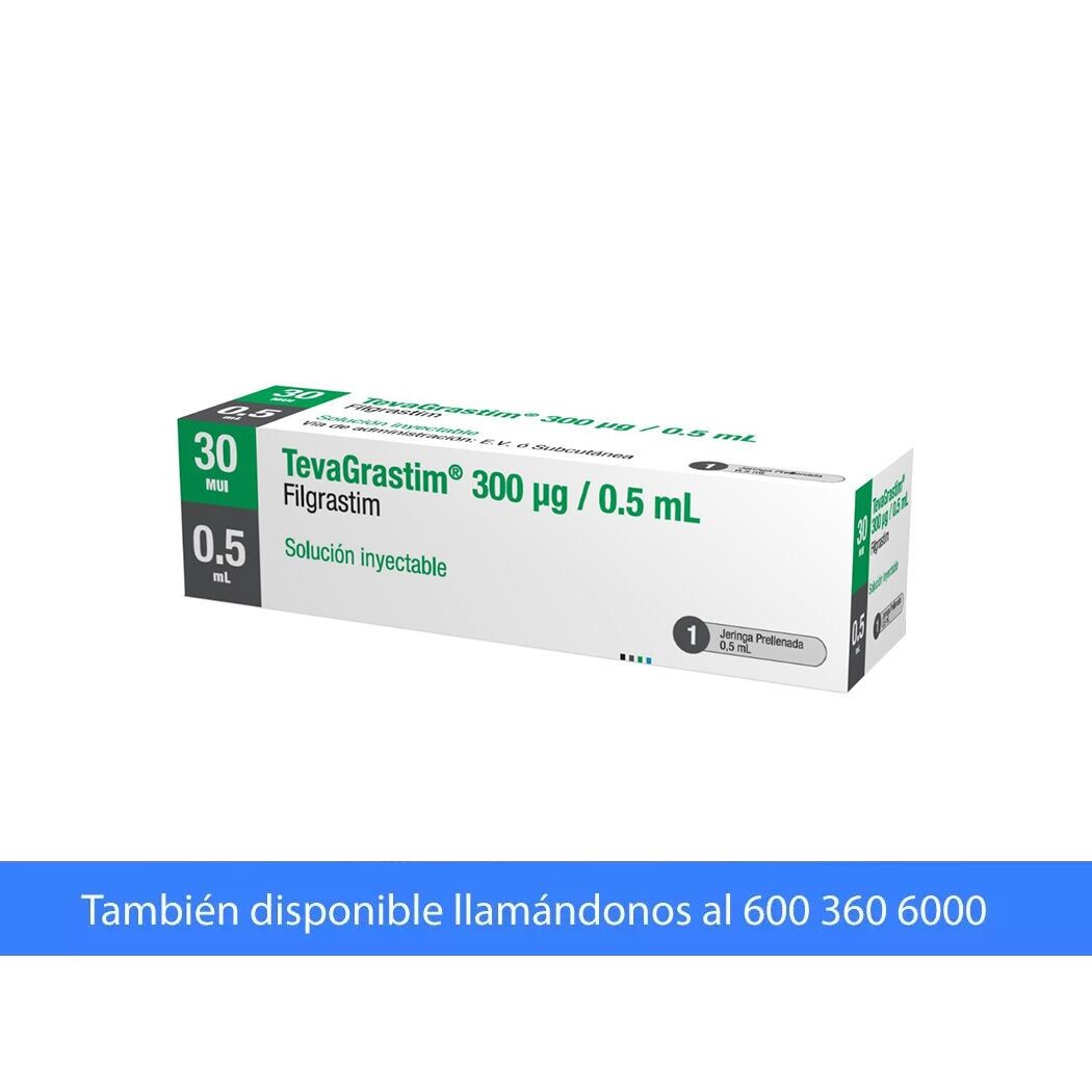 TevaGrastim 300mcg/0.5ml Filgrastim 1 Jeringa Prellenada