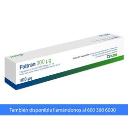 Foltran Filgrastim 300mcg/ml Inyectable 1 Vial