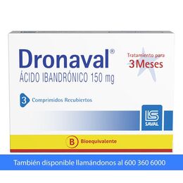 Dronaval (B) Ácido Ibandrónico 150mg 3 Comprimidos Recubiertos