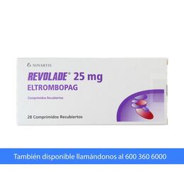 Revolade Eltrombopag 25mg 28 Comprimidos Recubiertos