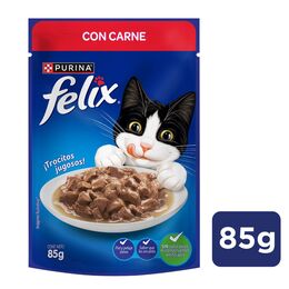 Alimento Húmedo Gato Felix Sabor Carne 85g