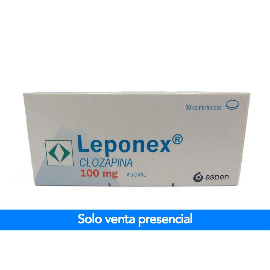 Leponex Clozapina 100mg 30 Comprimidos