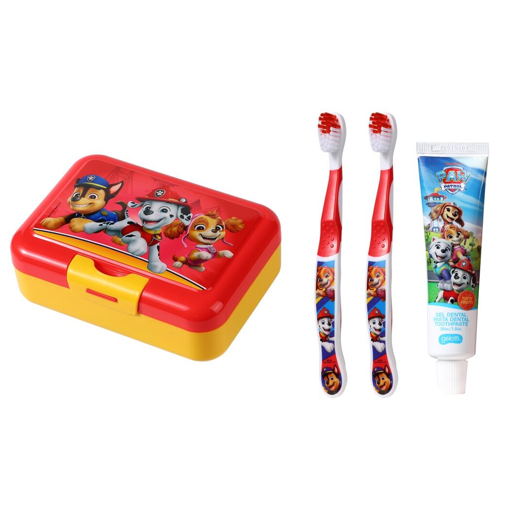 Set 2 Cepillos Dientes + Pasta Dientes 50 g + Lonchera Mix