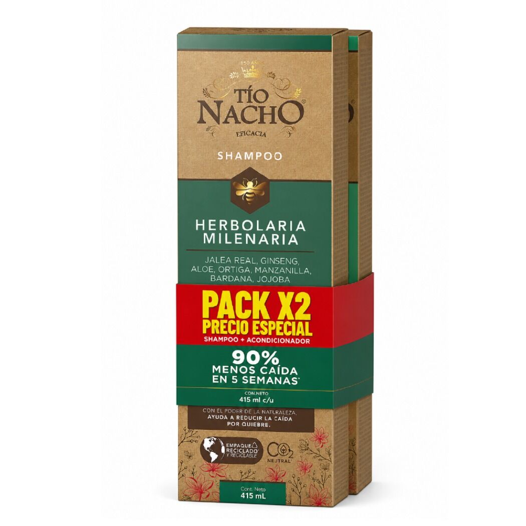 Pack Tio Nacho Herbolaria Shampoo 415 + Acondicionador 415ml
