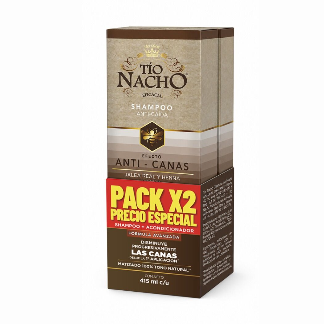 Pack Tío Nacho Canas Shampoo 415 + Acondicionador 415ml