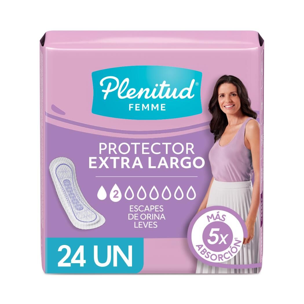 Protector Diario Largo Plenitud Femme 24 Unidades