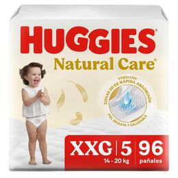 Pañales Huggies Natural Care 5 / XXG 96 Unidades