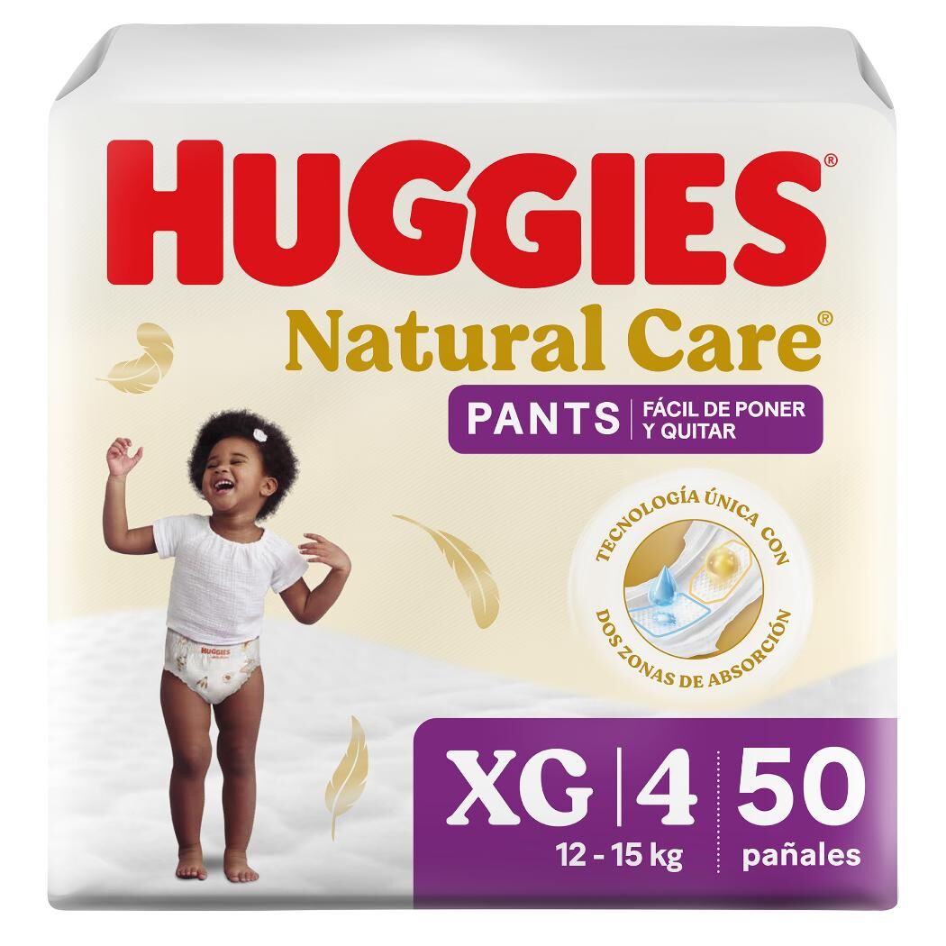 Pañales Huggies Natural Care Pants 4/XG 50 Unidades
