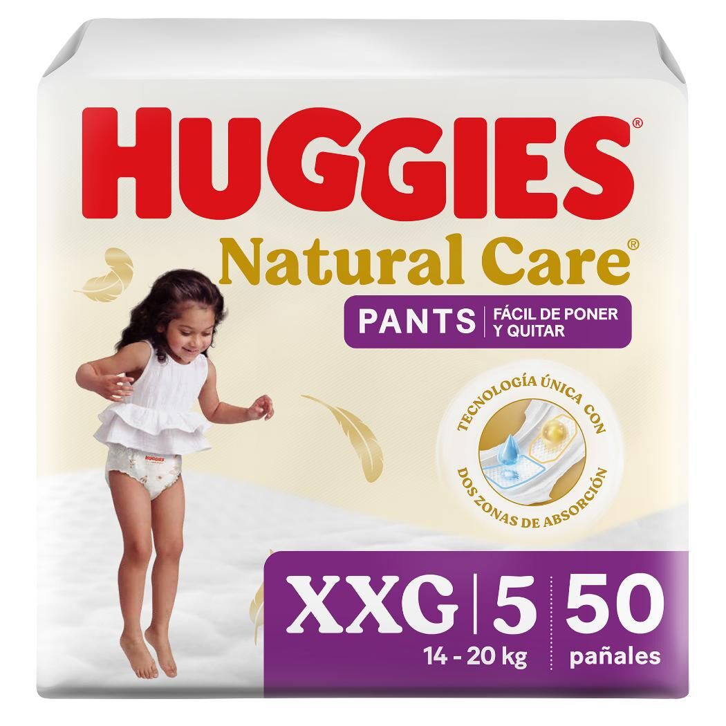 Pañales Huggies Natural Care Pants 5/XXG 50 Unidades