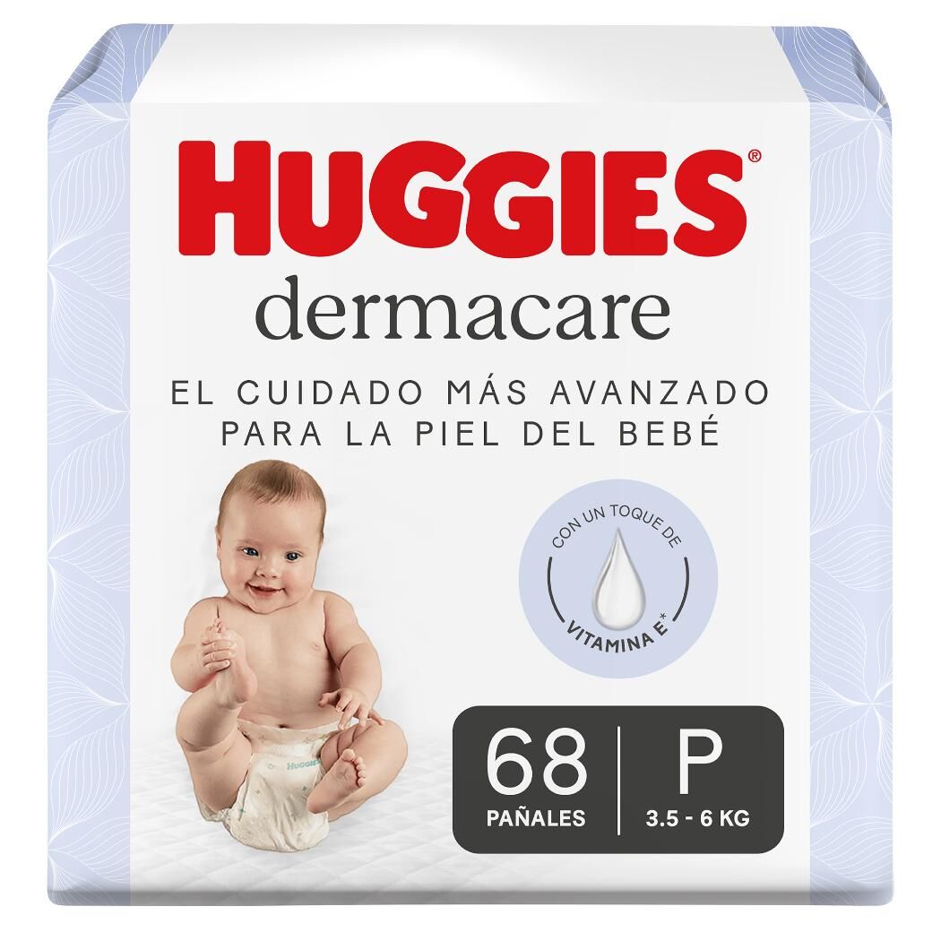 Pañales Huggies Dermacare 1 / P 68 Unidades