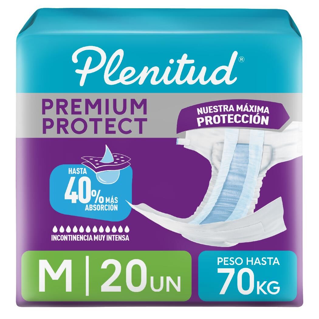 Pañales Adulto Plenitud Protect M 20 Unidades