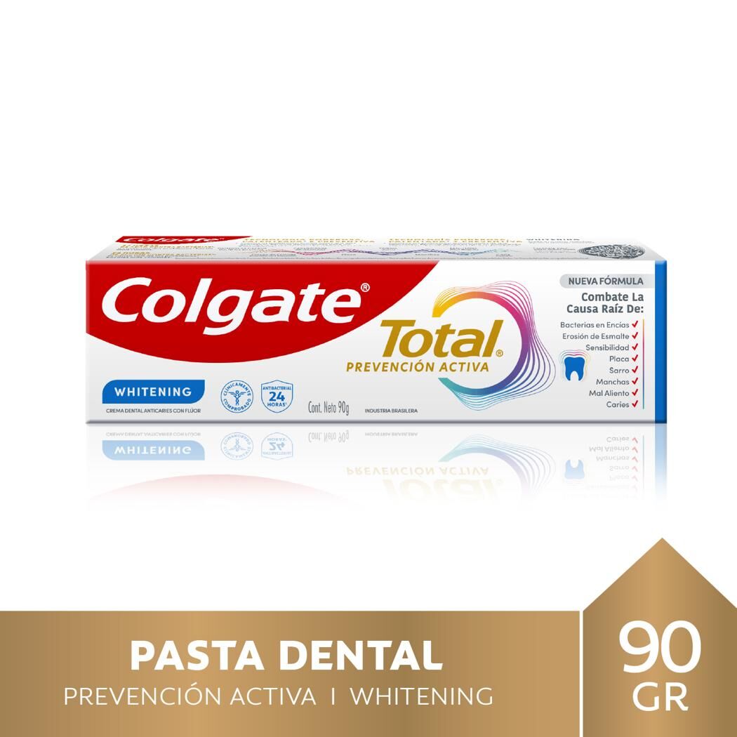 Pasta Dental Colgate Total Whitening con Flúor 90g