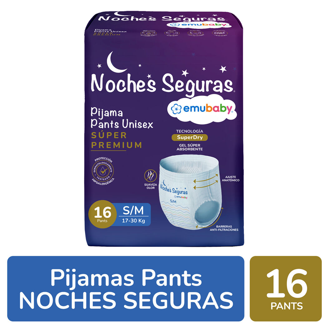 Pañal Pull Up Noches Seguras Super Premium P/M (M:8) 16 Unidades