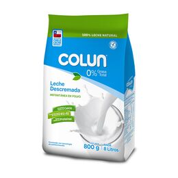 Leche Polvo Descremada Colun 0% Grasa 800g