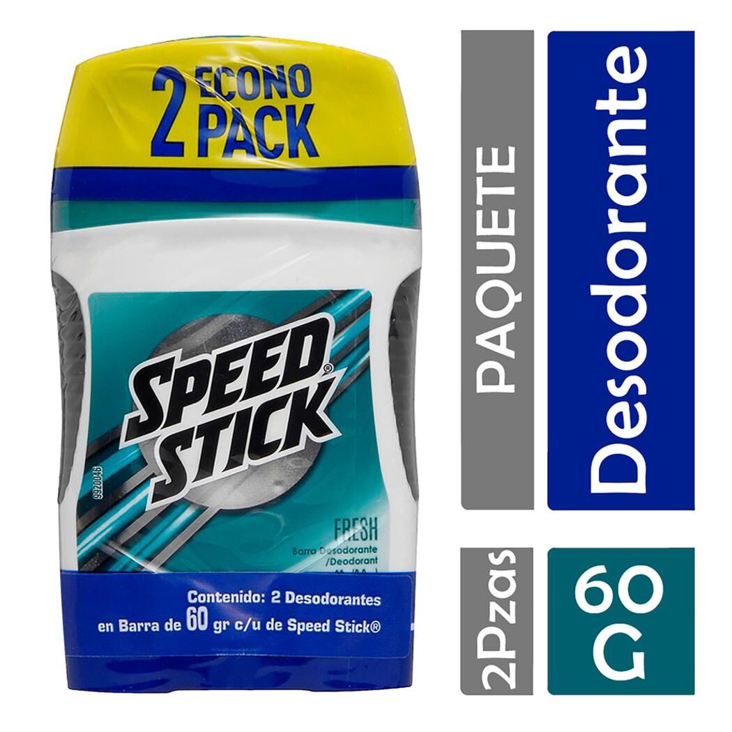 Desodorante Speed Stick Fresh en Barra Pack 60 g 2 Unidades