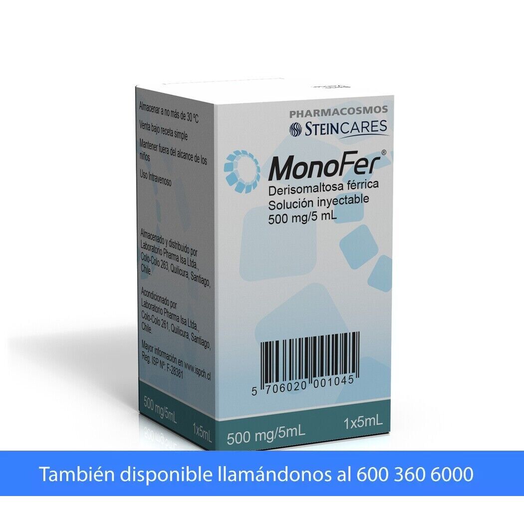 Monofer Hierro 500mg/5ml Solución Inyectable 1 Frasco-Ampolla