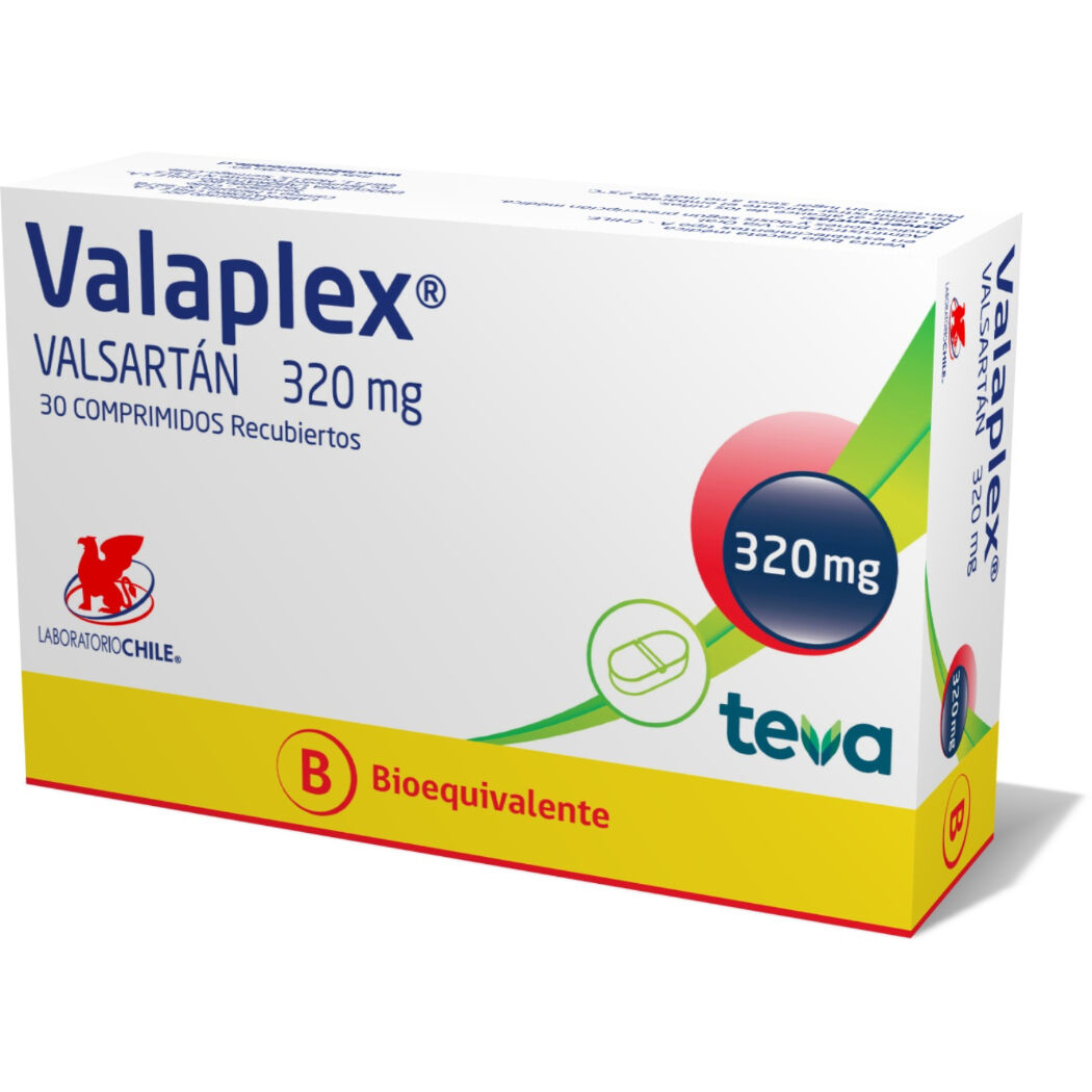 Valaplex (B) Valsartán 320mg 30 Comprimidos Recubiertos
