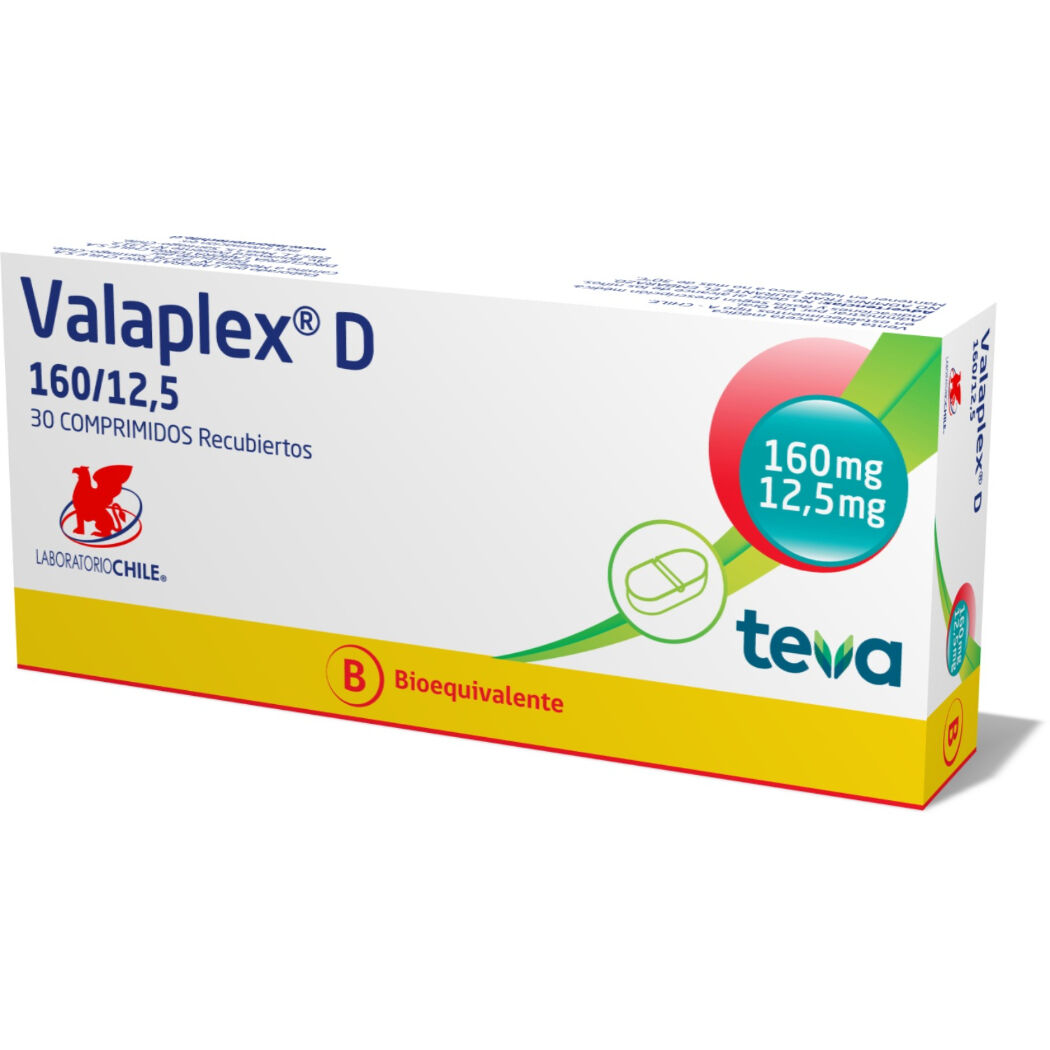 Valaplex D Valsartan 160/12.5 30 Comprimidos Recubiertos