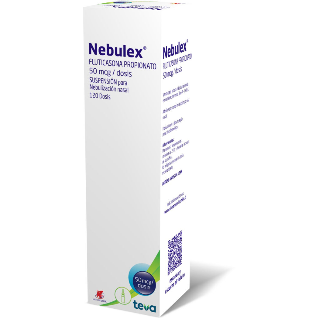 Nebulex Fluticasona 50mcg Solución Nasal 120 Dosis