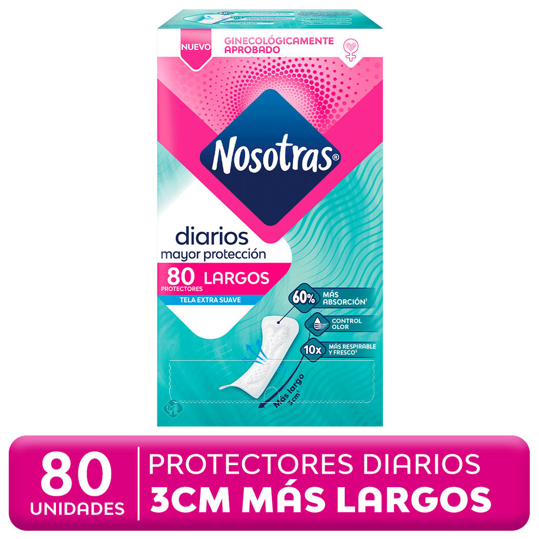Protectores Diarios Nosotras Largos 80 Unidades