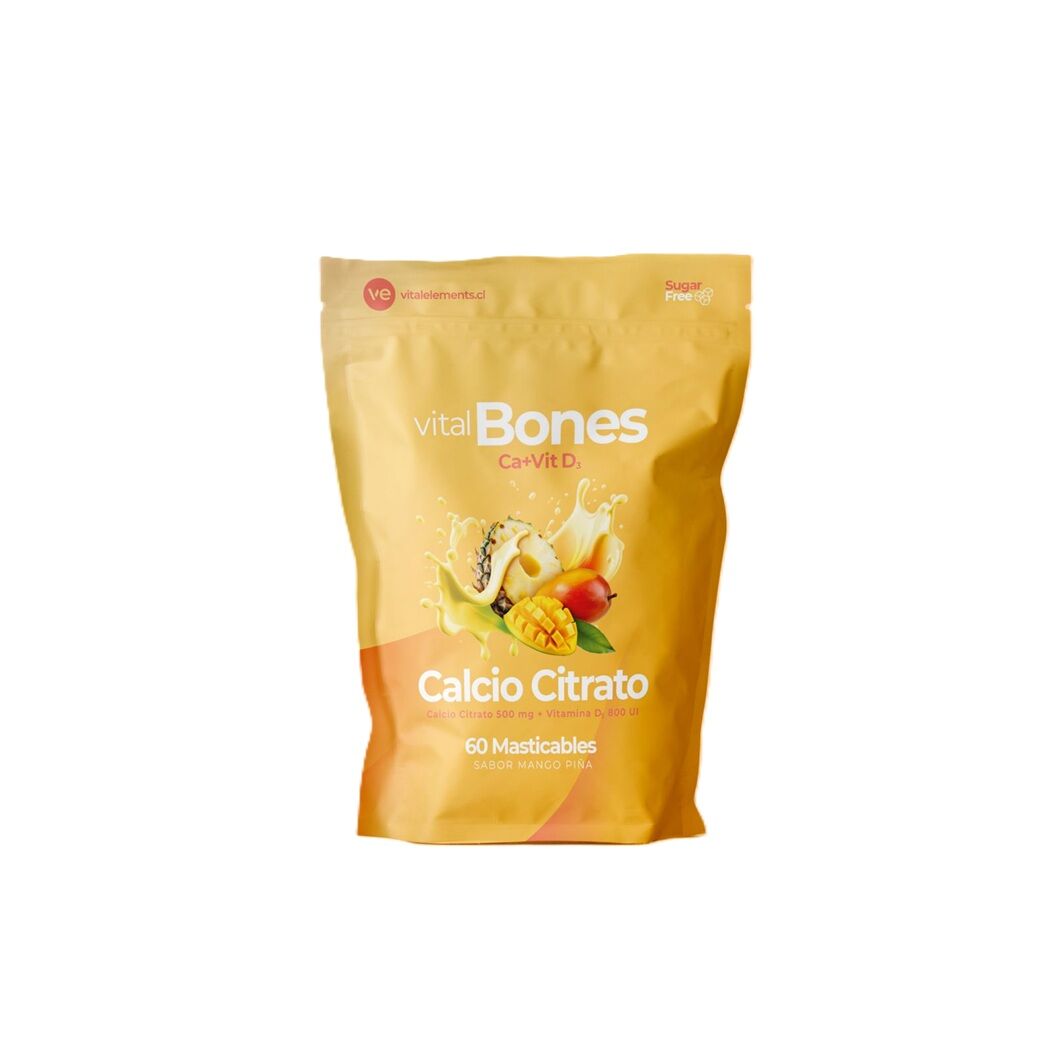 Vital Bones Mango-Piña Calcio Citrato 60 Masticables