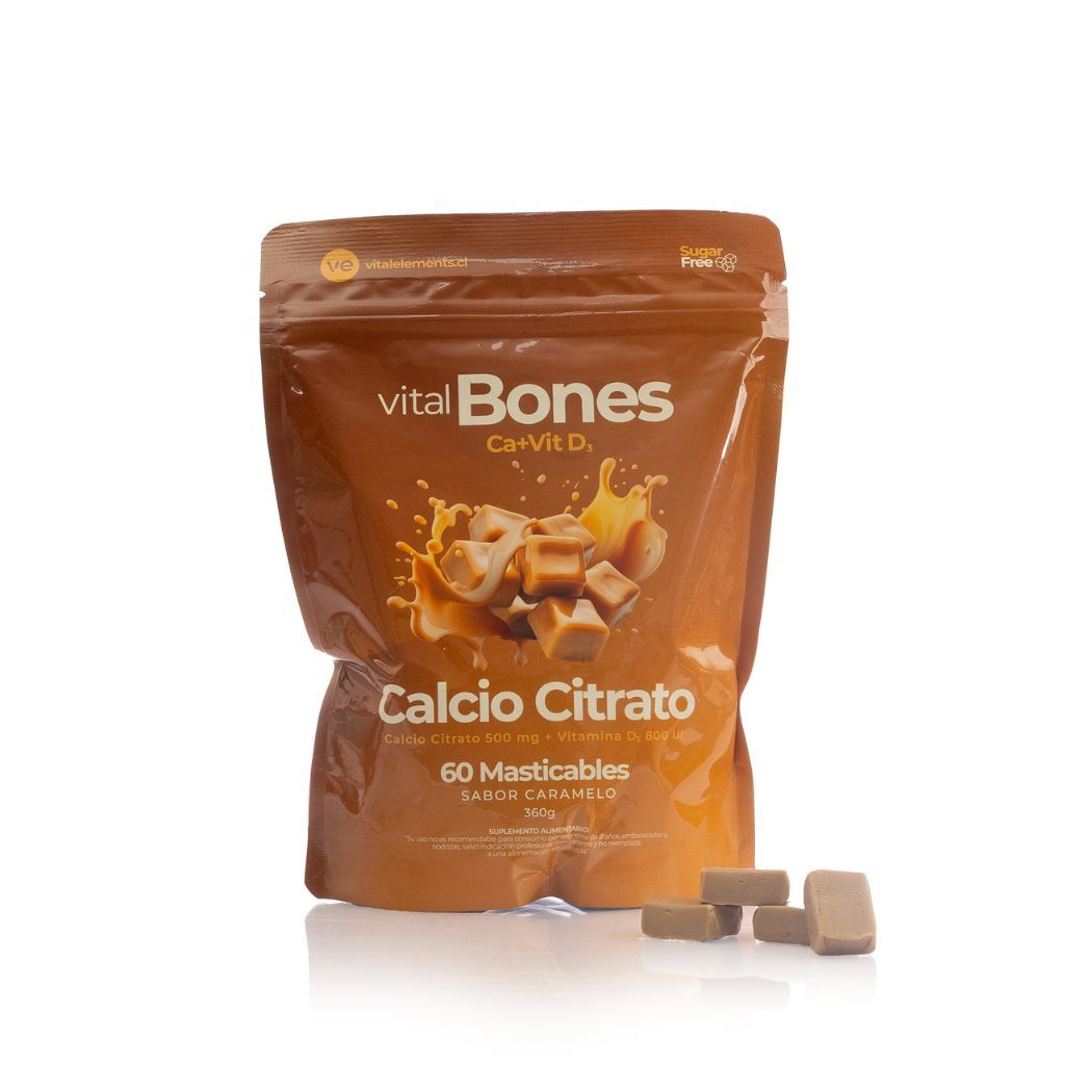 Vital Bones Calcio Citrato Sabor Caramelo 60 Masticables