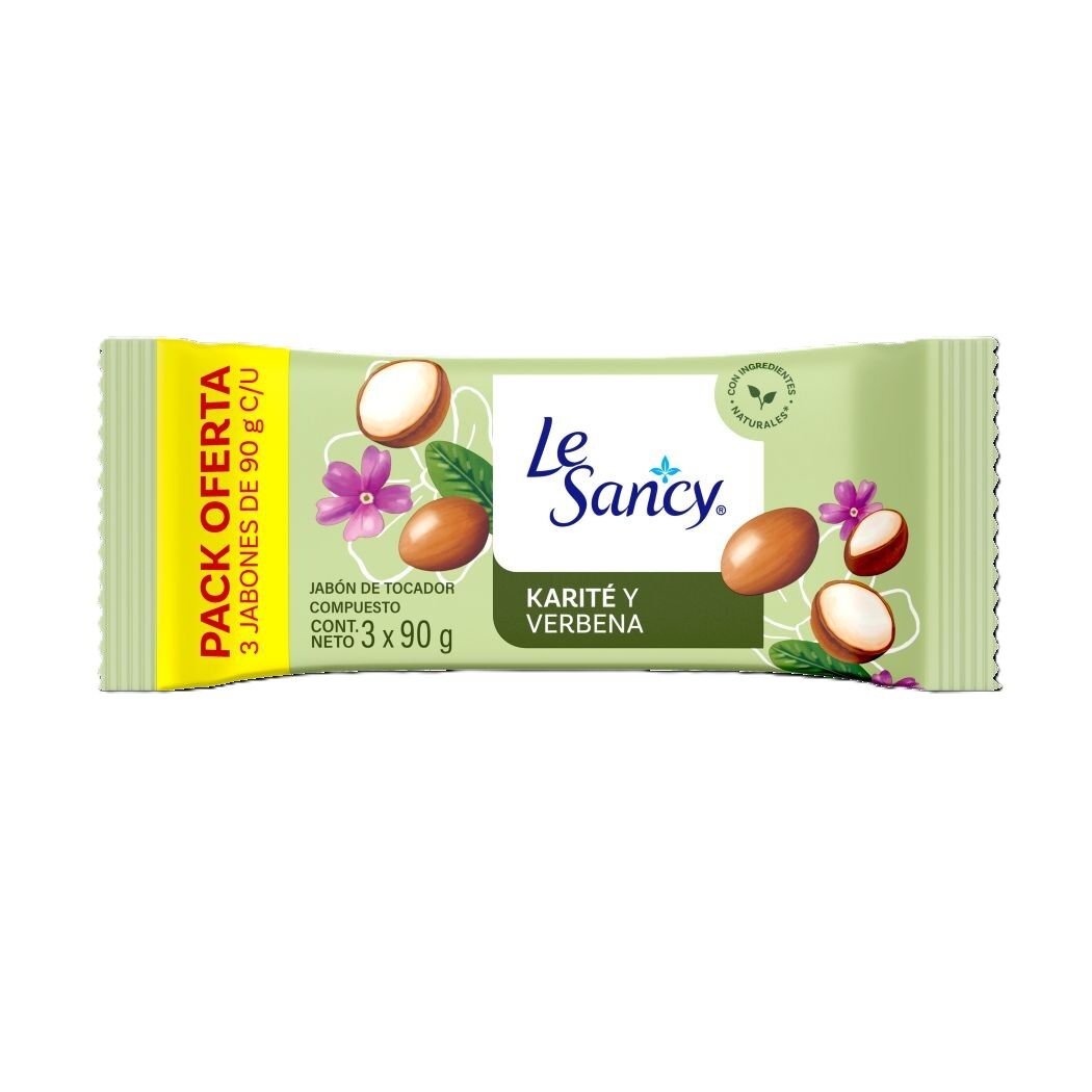 Le Sancy Jabón Barra Verbena y Karité 3x90g