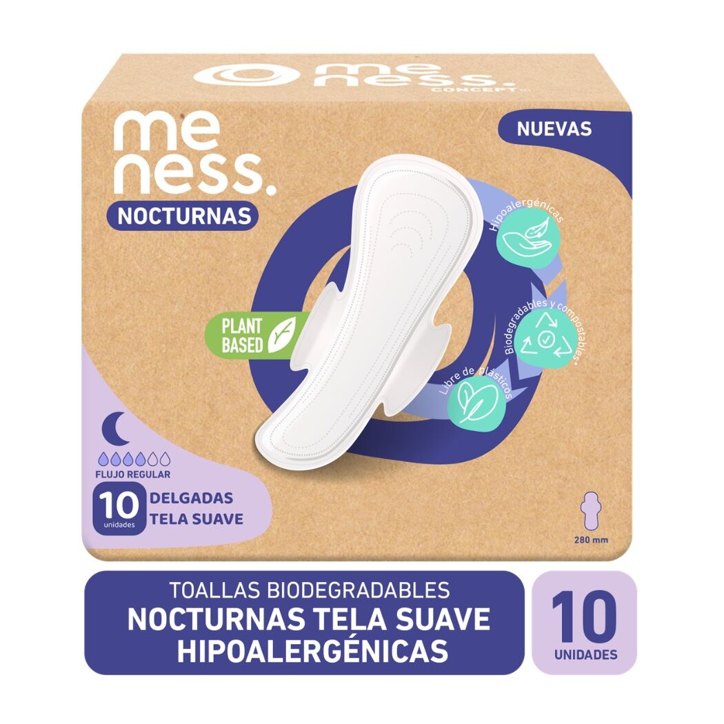 Toalla Nocturna Tela Suave Hipoalergénica BIO 10 Unidades