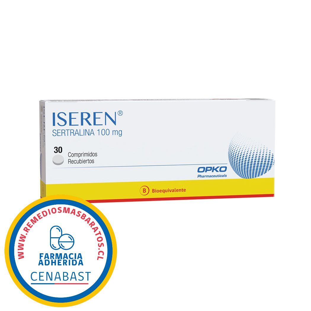 Iseren (B) Sertralina 100mg 30 Comprimidos Recubiertos - Cenabast
