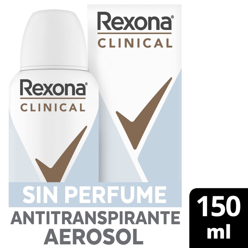 Rexona Clinical Desodorante en Aerosol Sin Perfume 150 ml