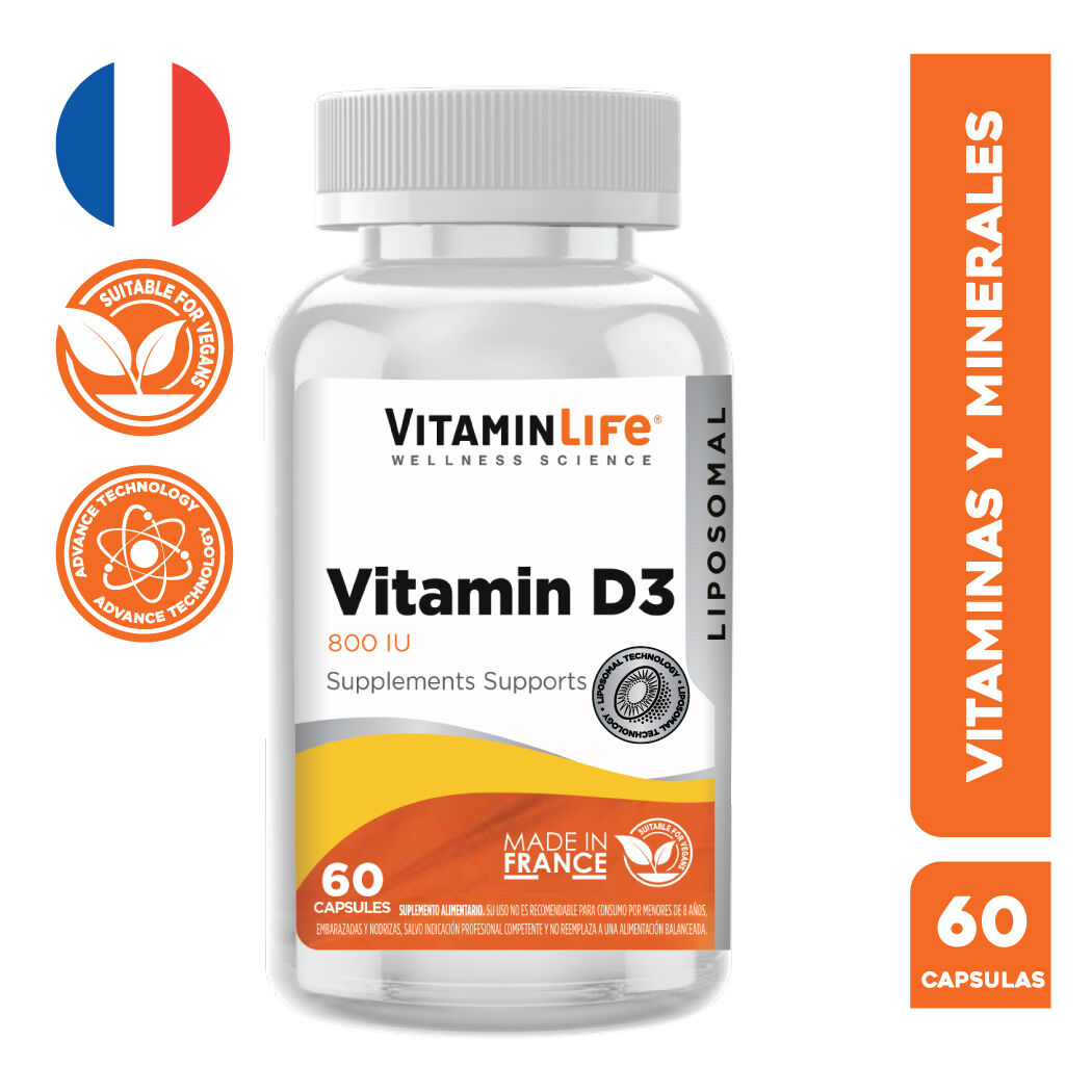Vitamina D 800UI Liposomal 60 Cápsulas