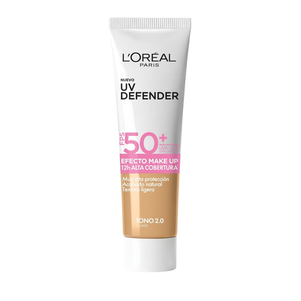L'Oréal Paris UV Defender Efecto Makeup FPS 50+ Tono 2.0