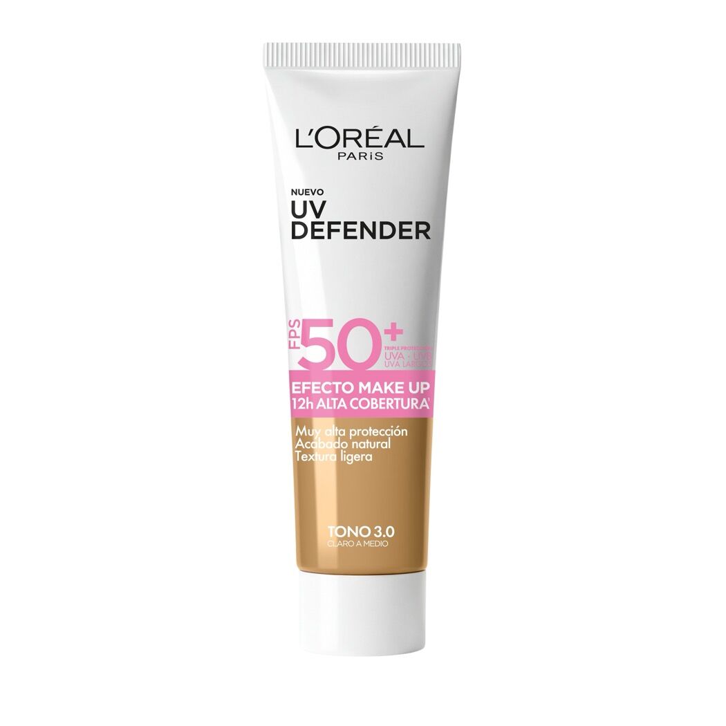 L'Oréal Paris UV Defender Efecto Makeup FPS 50+ Tono 3.0